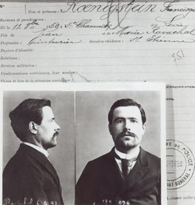 Antropometrisch formulier van François Claudius Koenigstein, genaamd Ravachol (1859-92)