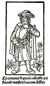 Apocrief portret van de dichter Francois Villon in 