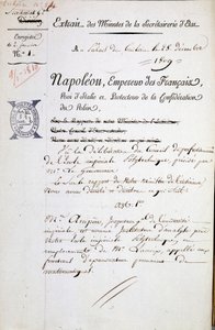 Benoeming door Napoleon van André Marie Ampère als inspecteur van Polytechnique - Verplichte vermelding: Archieven van de Bibl. de l