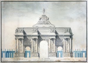 Arc de Triomphe, c.1810 door French School