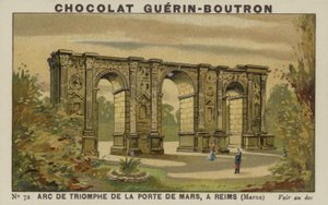 Triomfboog van de Porte de Mars, in Reims, Marne