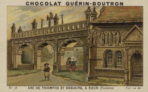 Triomfboog en Ossuarium, in Sizun, Finistere door French School