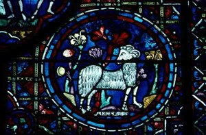 Ram, uit het dierenriemvenster door French School