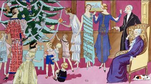 Rond de Kerstboom, modeplaat uit Art Gout Beaute magazine, december 1923