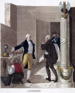 Arrestatie van Lavoisier in zijn laboratorium