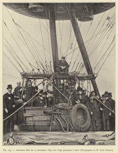 Ascension libre du 17 novembre 1889 avec vingt personnes a bord