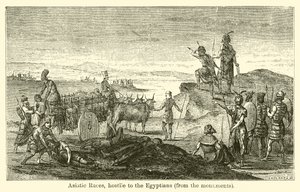 Aziatische rassen, vijandig tegenover de Egyptenaren, van de monumenten door French School
