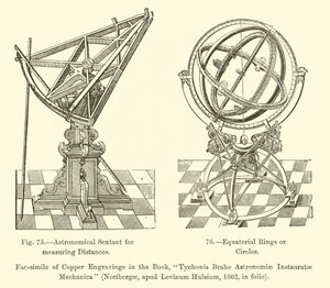 Astronomische sextant voor het meten van afstanden, equatoriale ringen of cirkels door French School