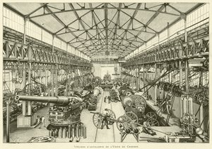 Artilleriewerkplaatsen van de Creusot Fabriek door French School
