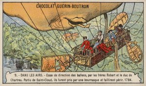 Poging van de gebroeders Robert en de hertog van Chartres om een ballon te sturen door French School