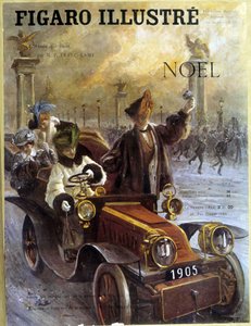 Automobiel Dion-Bouton 1905 en jassen en bont Grunwaldt - in 