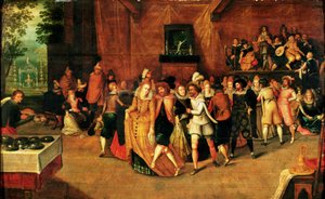 Bal tijdens het bewind van Hendrik III, 1574-89 door French School