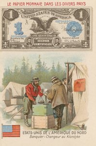 Bankier en geldwisselaar, Klondike, Alaska, VS