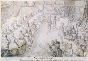 Banket op het Sandricourt Toernooi in 1493 door French School