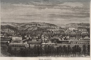 Bar-le-Duc - departement van de Meuse - gravure in 