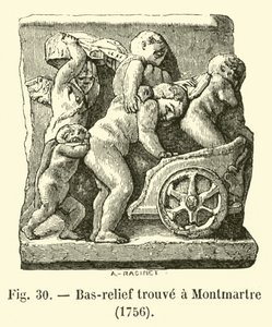 Bas-reliëf gevonden in Montmartre, 1756 door French School