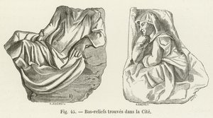 Bas-reliëfs gevonden in de Cité