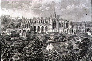 Klooster van Batalha in de jaren 1860 door French School