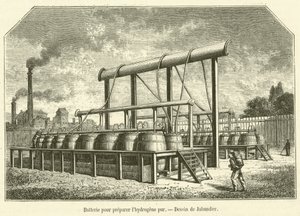 Batterij voor het bereiden van zuivere waterstof
