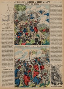 Slagen bij Dogba en Akpa, Dahomey, Tweede Frans-Dahomeese Oorlog, 1892 door French School