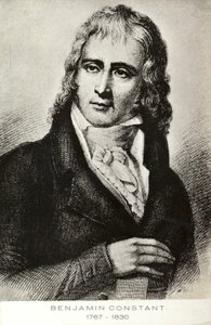 Benjamin Constant (1767-1830), in Zwitserland geboren Frans politicus en schrijver (litho)
