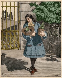 Bernard de Jussieu (1699-1777), Franse botanicus die twee ceders uit Libanon uit Engeland bracht in 1734. Gravure uit 1885 in 