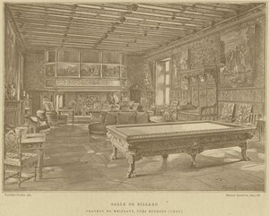 Biljartkamer, Kasteel van Meillant, nabij Bourges, Frankrijk
