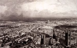 Vogelvlucht van Londen, ca.1840-55