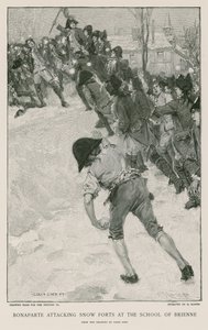 Bonaparte valt sneeuwforten aan bij de School van Brienne door French School
