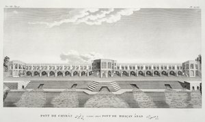 Brug van Shiraz, Isfahan, uit Voyages du Chevalier Chardin en Perse, et autres Lieux d