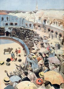 Stierengevecht in Nîmes, illustratie uit Le Petit Journal, 1894
