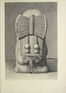Buste van een Azteekse Priesteres, illustratie uit 