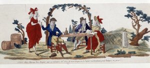 Café in Parijs: bij Chereau, rue Jacques - gravure