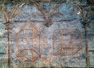 Kooi en architectonische details uit de slaapkamer van de paus, 1334-62