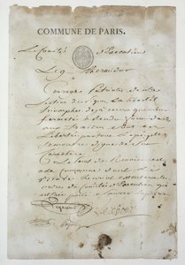 Oproep van Maximilien de Robespierre om zich bij de Commune aan te sluiten, 9 Thermidor An 2 (27 juli 1794) door French School