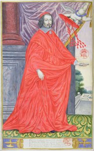 Kardinaal Mazarin, illustratie uit Les Panegyriques des Hommes Illustres de Notre Siecle door Puget de la Serre, 1655 door French School