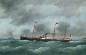Vrachtschip dat de vlag van de Le Havre Peninsular Company voert