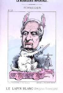 Karikatuur van Eugene Schneider (1805-75) voor 1870
