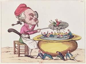 Karikatuur van Maximilien de Robespierre (1758-94), 1793