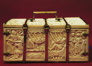Kistje met scènes uit de romantische literatuur, 1330s door French School
