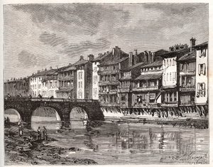 Castres - Languedoc-Roussillon-Midi-Pyrenees - gravure in 