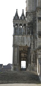 Kathedraal van Chartres, detail van het zuidportaal door French School