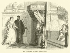 Catherine de Medici en Nostradamus door French School