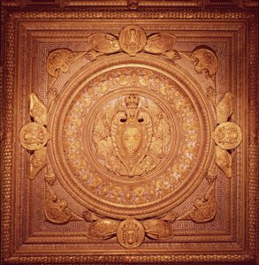 Plafond van de slaapkamer van Hendrik II (1519-59) door French School