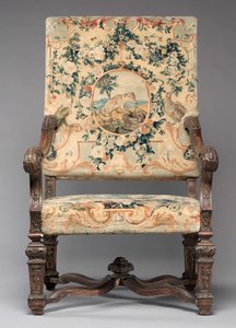 Stoel, fabrikant Savonnerie Fabriek, voor 1717
