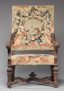 Stoel, fabrikant Savonnerie-fabriek, voor 1717