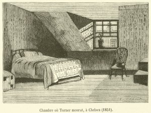 Kamer waar Turner stierf, in Chelsea door French School
