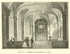 Kapel van de gevangenen in 1830 door French School