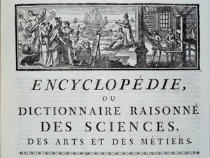 Hoofdstukhoofd van de Encyclopedie van Diderot en Alembert door French School