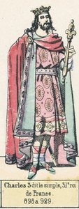 Karel III de Eenvoudige, 31e koning van Frankrijk, 898 tot 929 door French School